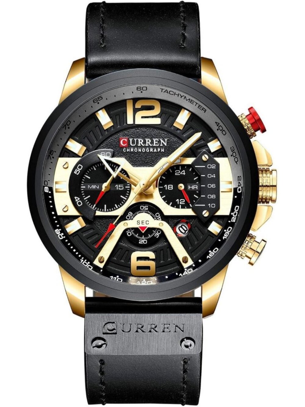 Luxury Men's Chronograph Dress Watch - Stylish Leather Analog Timepiece